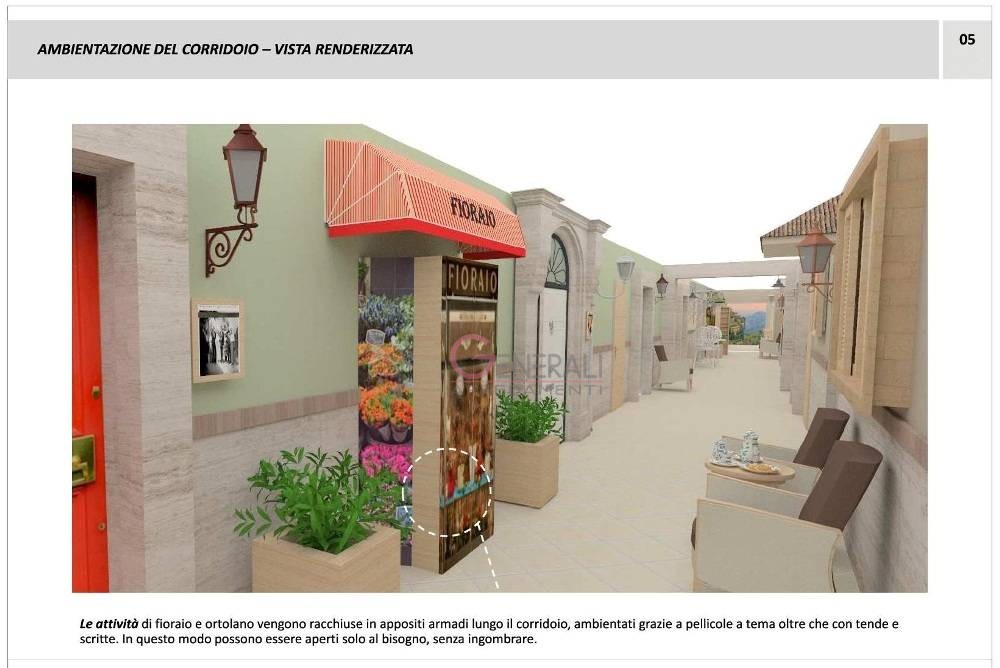 Corridoio di Distribuzione e Zone Giorno Nucleo Alzheimer